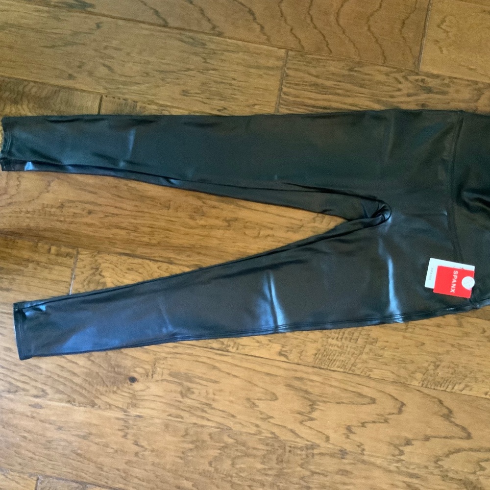 SPANX faux leather black legging